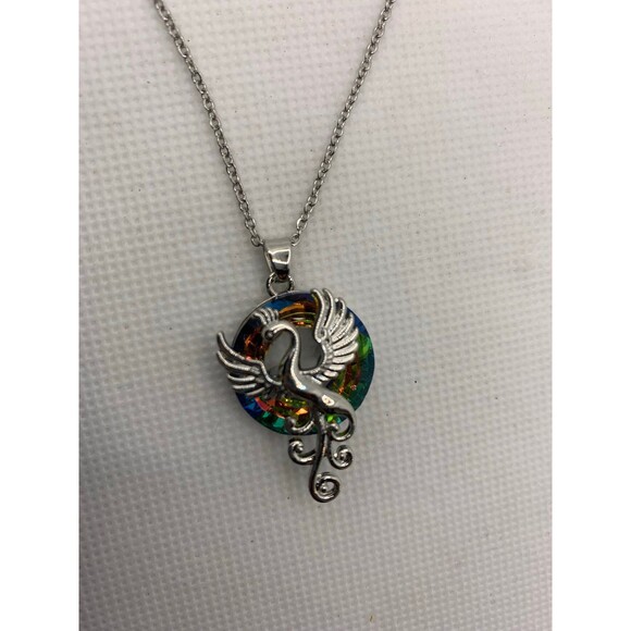 Phoenix Multi Crystal colored Pendant Necklace - Picture 11 of 11